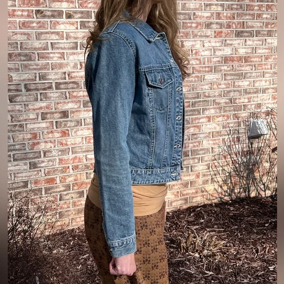 GAP Vintage Y2K Cropped Denim Jacket SZ S! EUC! - Picture 8 of 16